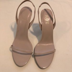 Raye Nude Gloss Strap Heels